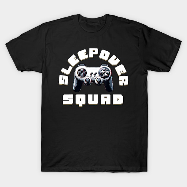 Boys Sleepover Party Matching Video Game Sleepover Squad T-Shirt by marchizano